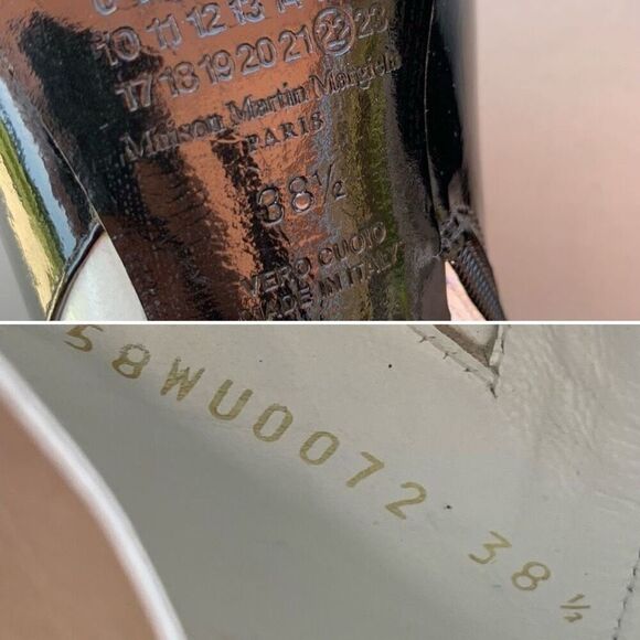 Maison Margiela Patent Leather Spectator Ankle Bootie Black and White,‎ Size 7.5 - Picture 9 of 12